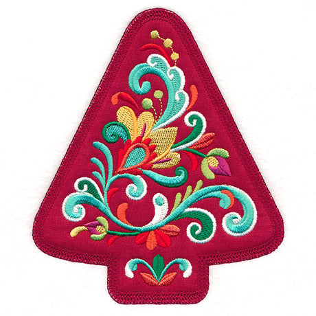 Christmas Rosemaling Tree (Heirloom Applique)