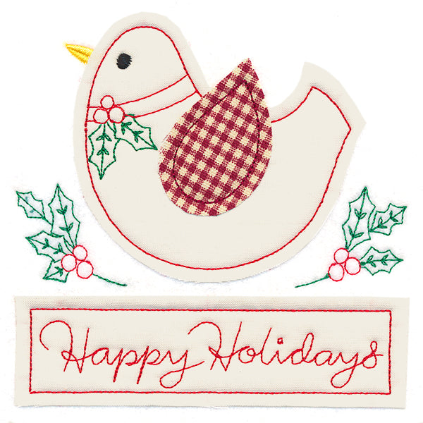 Happy Holidays Country Bird (Crafty Cut Applique)