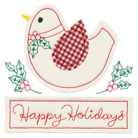 Happy Holidays Country Bird (Crafty Cut Applique)