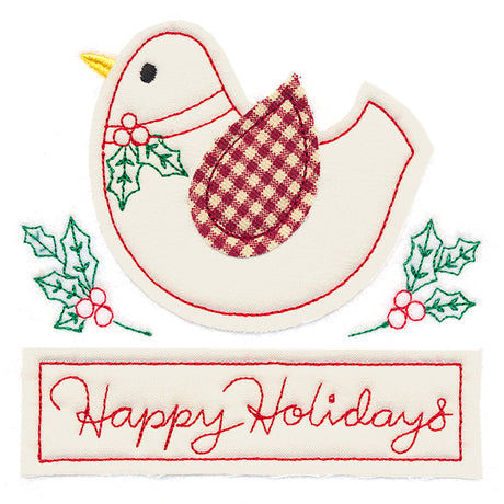 Happy Holidays Country Bird (Crafty Cut Applique)
