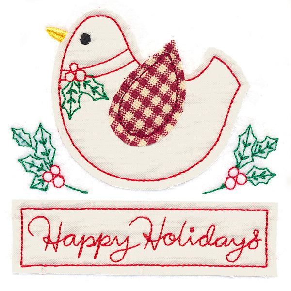 Happy Holidays Country Bird (Crafty Cut Applique)