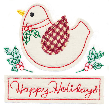 Happy Holidays Country Bird (Crafty Cut Applique)