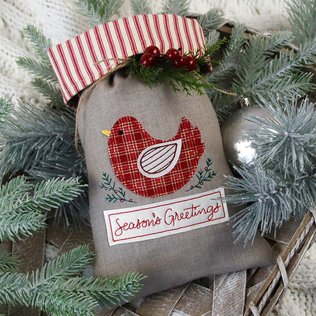 Season's Greetings Country Bird (Crafty Cut Applique)