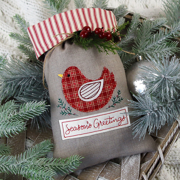 Season's Greetings Country Bird (Crafty Cut Applique)