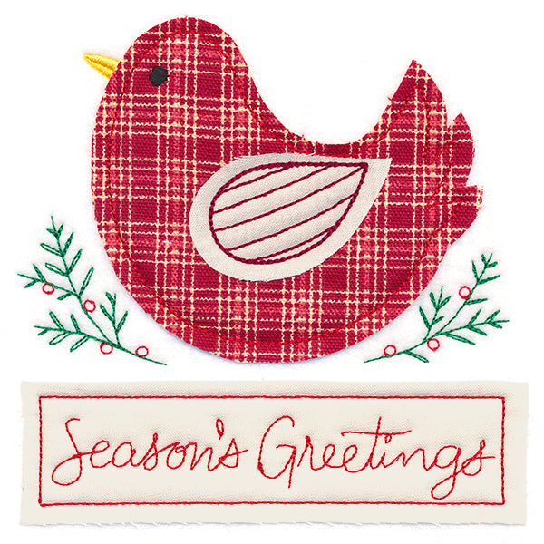 Season's Greetings Country Bird (Crafty Cut Applique)