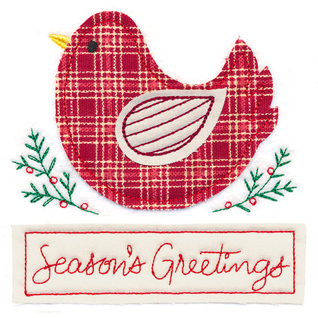 Season's Greetings Country Bird (Crafty Cut Applique)