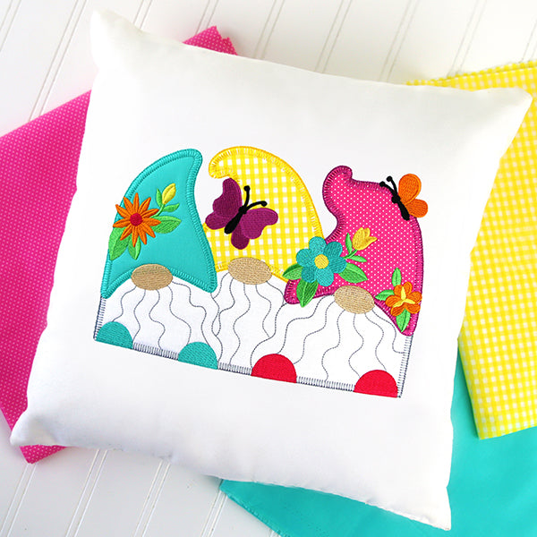 Spring Gnomes Trio (Heirloom Applique)