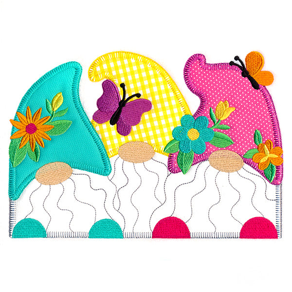 Spring Gnomes Trio (Heirloom Applique)