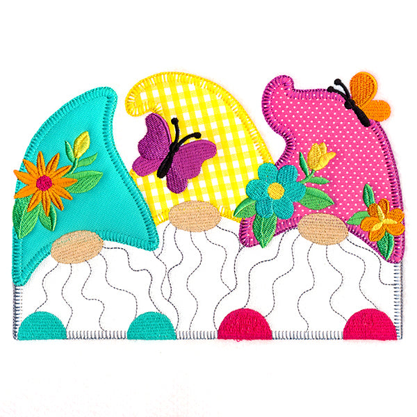 Spring Gnomes Trio (Heirloom Applique)
