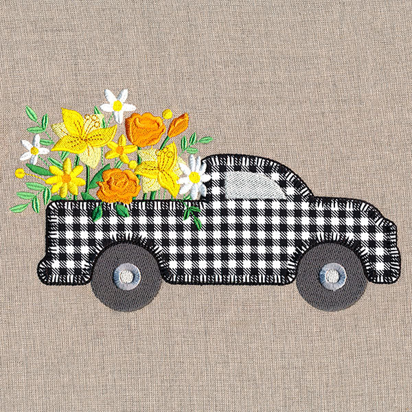 Cruising Floral Retro Truck (Heirloom Applique)