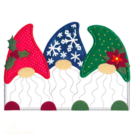 Christmas Gnome Trio (Heirloom Applique)