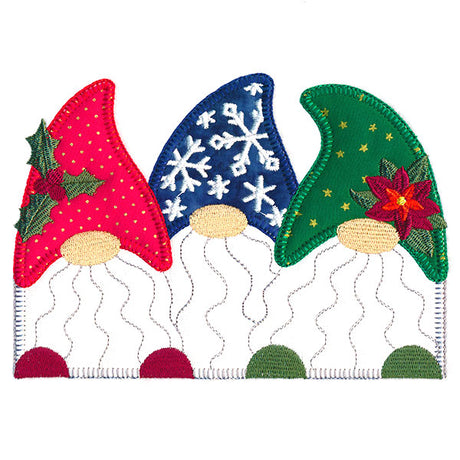 Christmas Gnome Trio (Heirloom Applique)