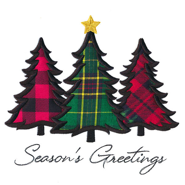 Season's Greetings Trees (Applique)