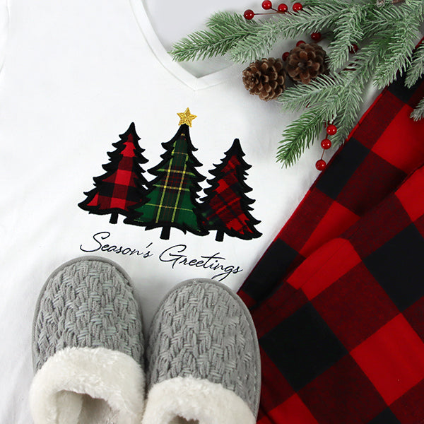 Season's Greetings Trees (Applique)
