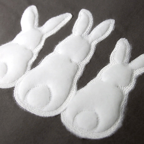 Rearview Bunny Trio (Applique)