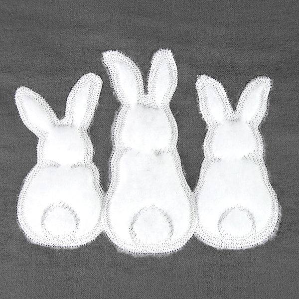 Rearview Bunny Trio (Applique)