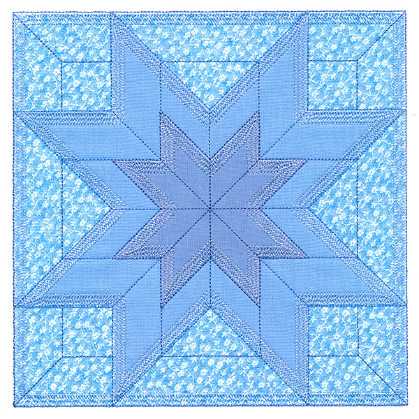 Double LaMoyne Star Quilt Block (In-the-Hoop)