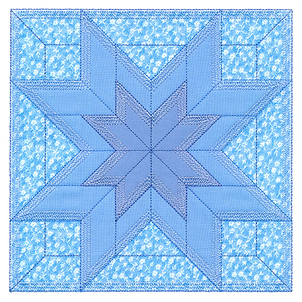 Double LaMoyne Star Quilt Block (In-the-Hoop)