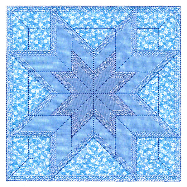 Double LaMoyne Star Quilt Block (In-the-Hoop)