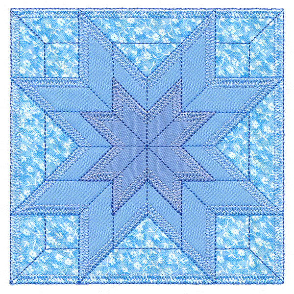 Double LaMoyne Star Quilt Block (In-the-Hoop)