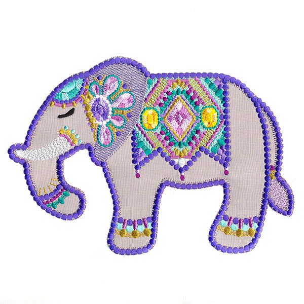 Jeweled Safari Elephant (Applique)