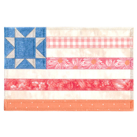 Shabby Chic American Flag (Heirloom Applique)