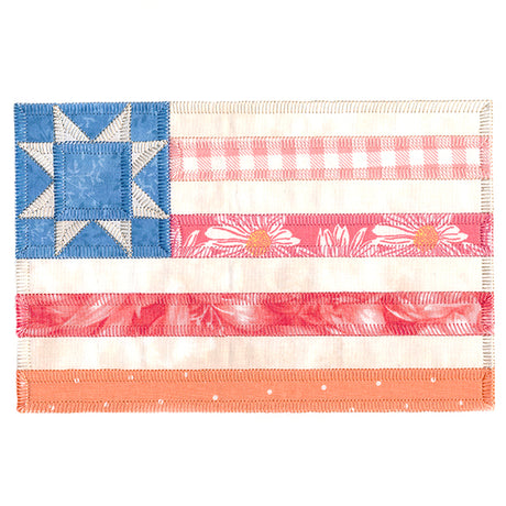 Shabby Chic American Flag (Heirloom Applique)