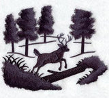 White-tailed Deer Silhouette Scene