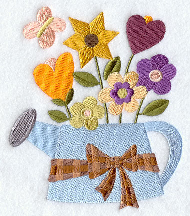 American Folk Flowers Watering Can