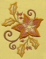 Jacobean Christmas Poinsettia 1