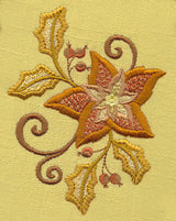 Jacobean Christmas Poinsettia 1