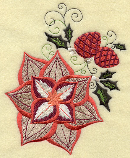 Jacobean Christmas Poinsettia 2
