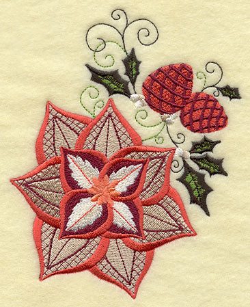 Jacobean Christmas Poinsettia 2