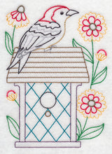 Woodpecker and Heleniums (Vintage)