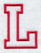 Collegiate Letter L (Applique) (5 Inch)