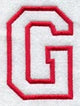Collegiate Letter G (Applique) (5 Inch)